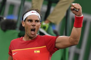 Rio de Janeiro, 2016. augusztus 7. A spanyol Rafael Nadal, miután gyõzött az argentin Federico Delbonis ellen a 2016-os riói nyári olimpia férfi tenisztornájának elsõ fordulójában a Rio de Janeiró-i Olimpiai Teniszközpontban 2016. augusztus 7-én. MTI Fotó: Czeglédi Zsolt