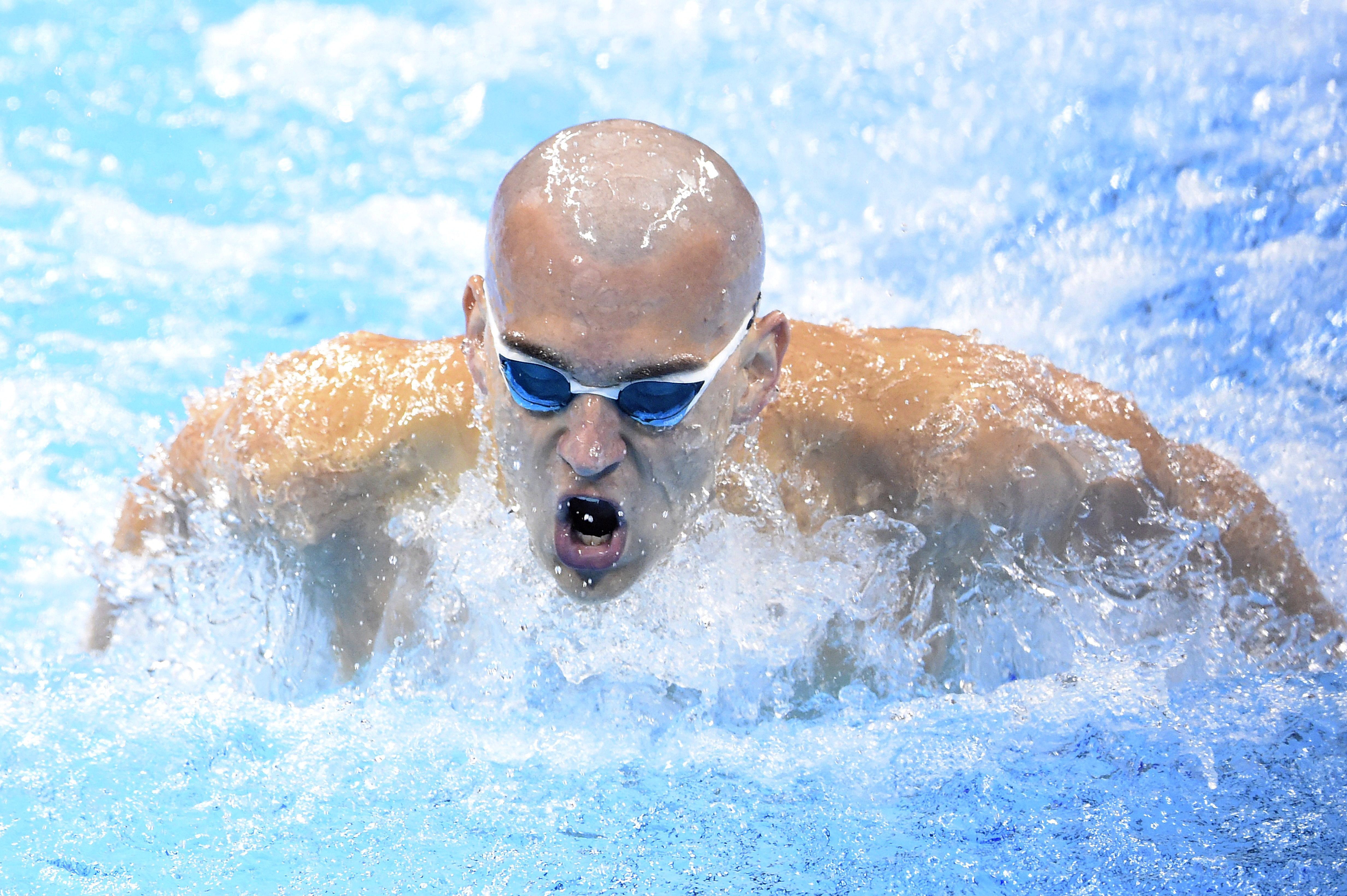 Rio de Janeiro, 2016. augusztus 9. Cseh László a férfi 200 méteres pillangóúszás elõdöntõjében a riói nyári olimpián a Rio de Janeiró-i Olimpiai Uszodában 2016. augusztus 8-án. Az úszó elsõként ért célba és bekerült a döntõbe. MTI Fotó: Kovács Tamás