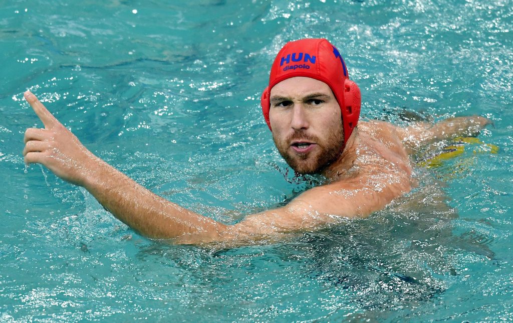 Rio de Janeiro, 2016. augusztus 12. Nagy Viktor kapus a riói nyári olimpia férfi vízilabdatornája A csoportjának 4. fordulójában játszott Magyarország - Japán mérkõzésen a Rio de Janeiró-i Maria Lenk Uszodában 2016. augusztus 12-én. MTI Fotó: Illyés Tibor